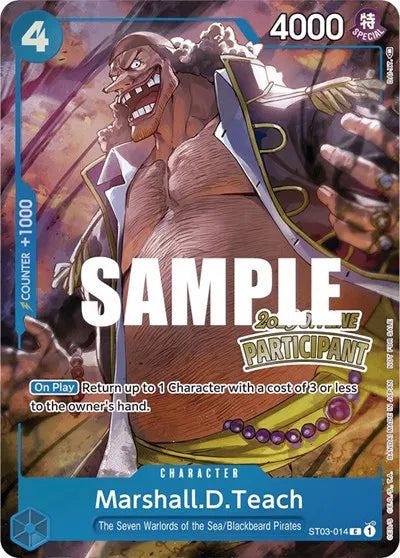 Marshall.D.Teach (Offline Regional 2023) [Participant] ST03-014 (One Piece Promotion Cards)