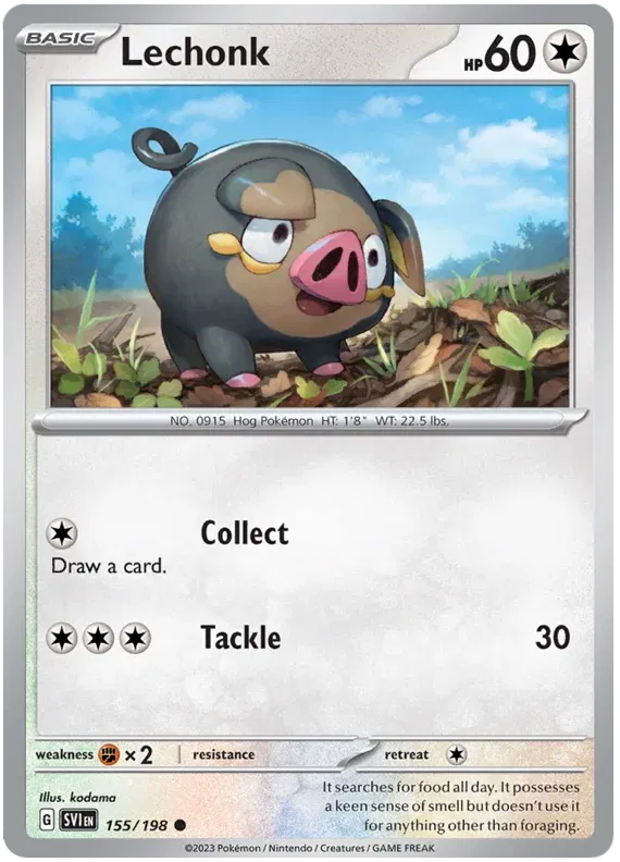 Lechonk 155/198 · Normal (Scarlet & Violet Base Set)