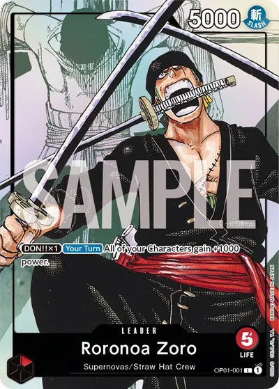 Roronoa Zoro - OP01-001 (Alternate Art) (One Piece Promotion Cards)