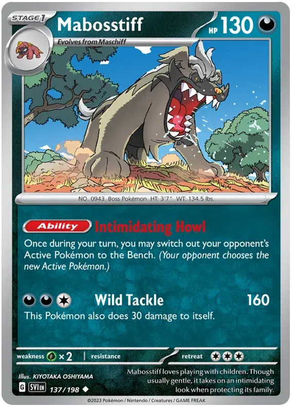 Mabosstiff 137/198 · Normal (Scarlet & Violet Base Set)