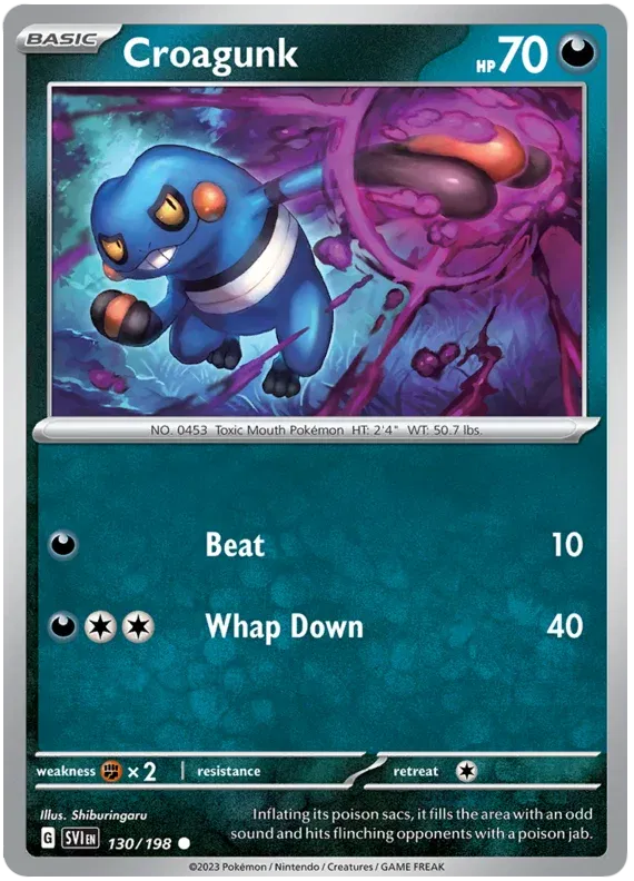 Croagunk 130/198 · Normal (Scarlet & Violet Base Set)
