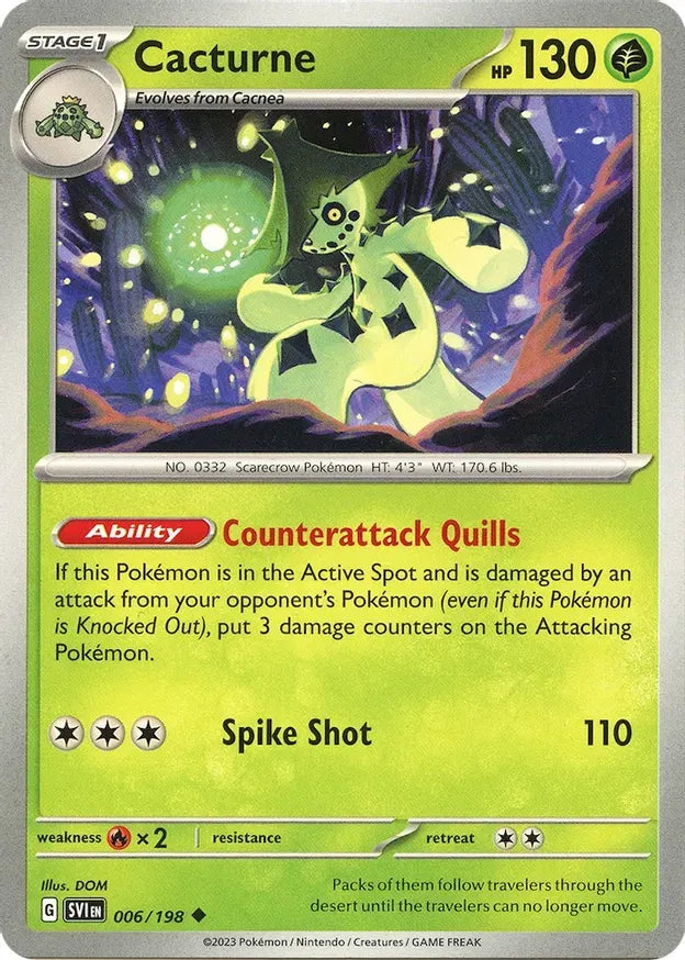 Cacturne 006/198 · Reverse Holofoil (Scarlet & Violet Base Set)