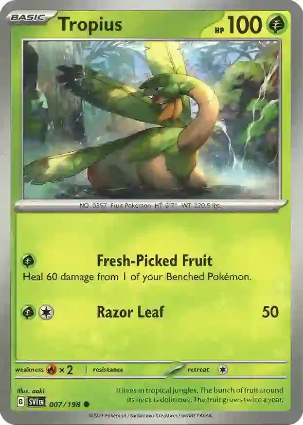 Tropius 007/198 · Reverse Holofoil (Scarlet & Violet Base Set)
