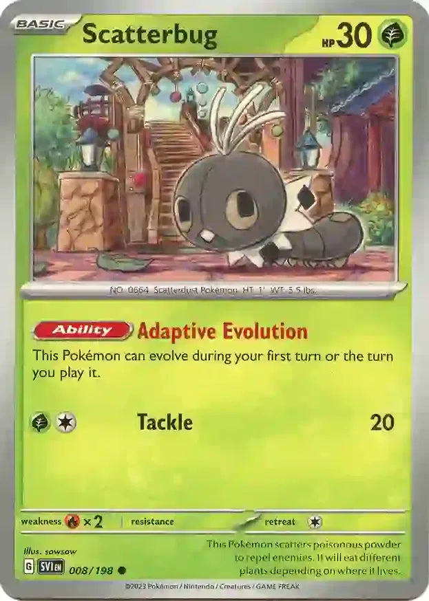 Scatterbug 008/198 · Reverse Holofoil (Scarlet & Violet Base Set)