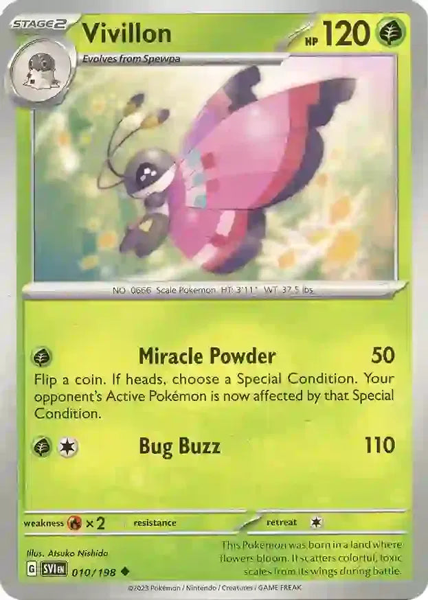 Vivillon 010/198 · Normal (Scarlet & Violet Base Set)