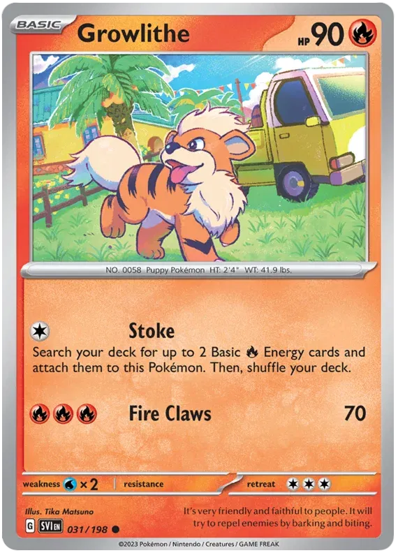 Growlithe 031/198 · Normal (Scarlet & Violet Base Set)