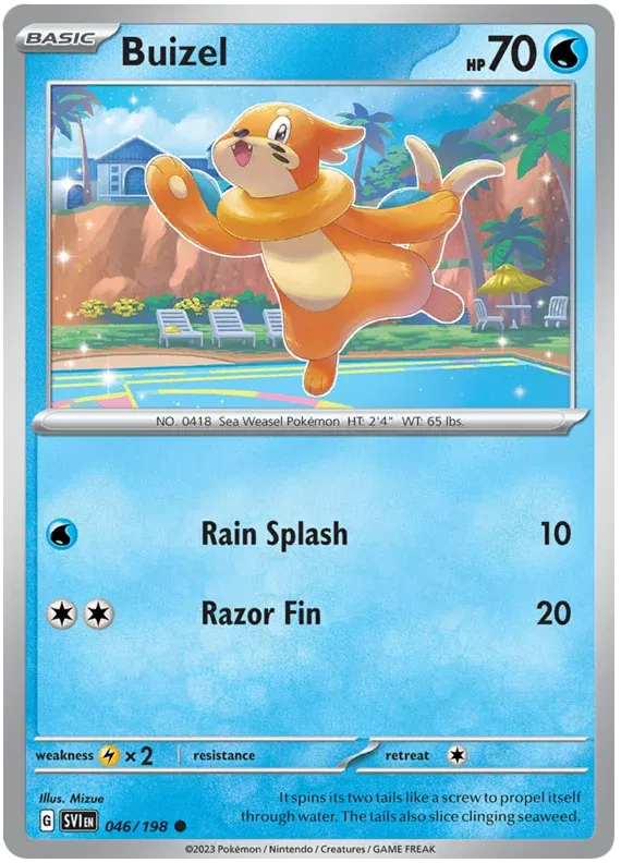 Buizel 046/198 · Reverse Holofoil (Scarlet & Violet Base Set)