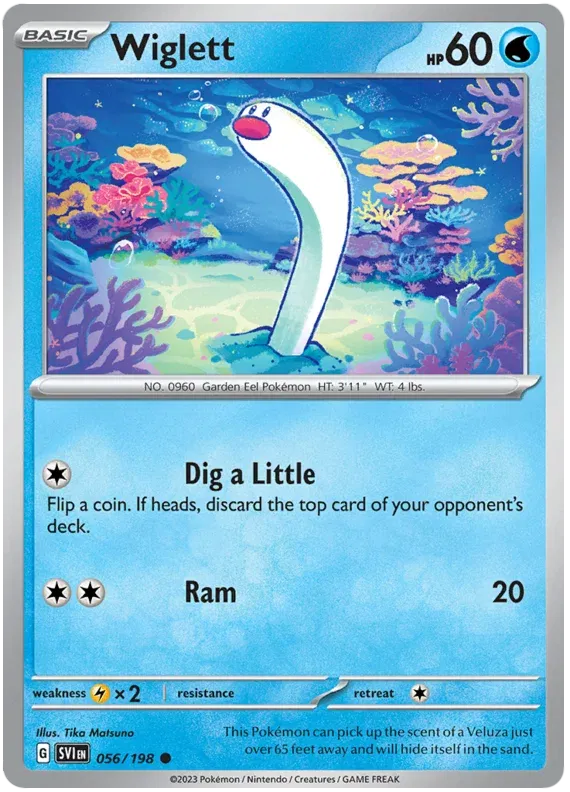 Wiglett 056/198 · Reverse Holofoil (Scarlet & Violet Base Set)