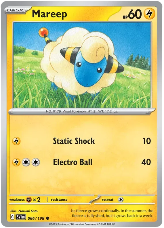 Mareep 066/198 · Reverse Holofoil (Scarlet & Violet Base Set)