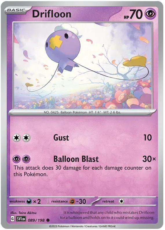 Drifloon 089/198 · Reverse Holofoil (Scarlet & Violet Base Set)