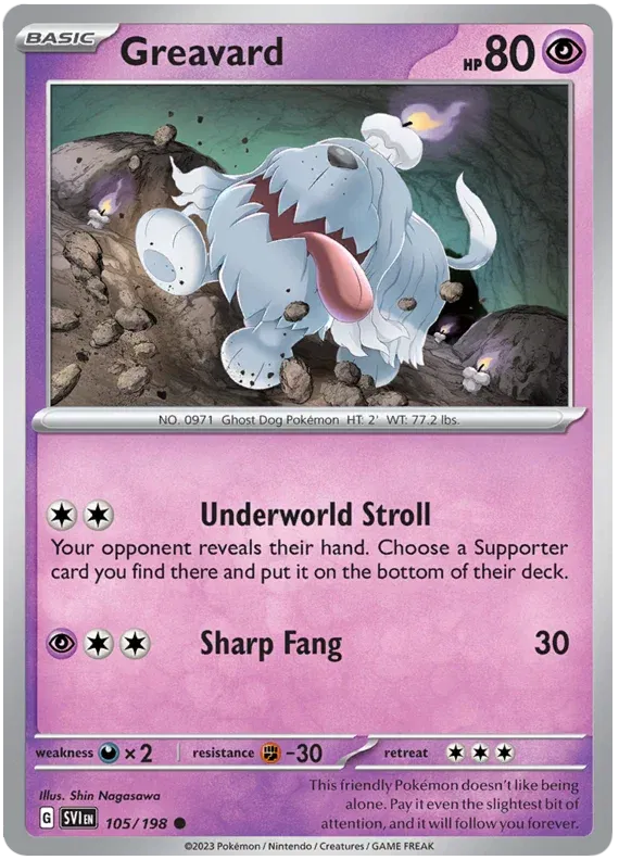 Greavard 105/198 · Reverse Holofoil (Scarlet & Violet Base Set)