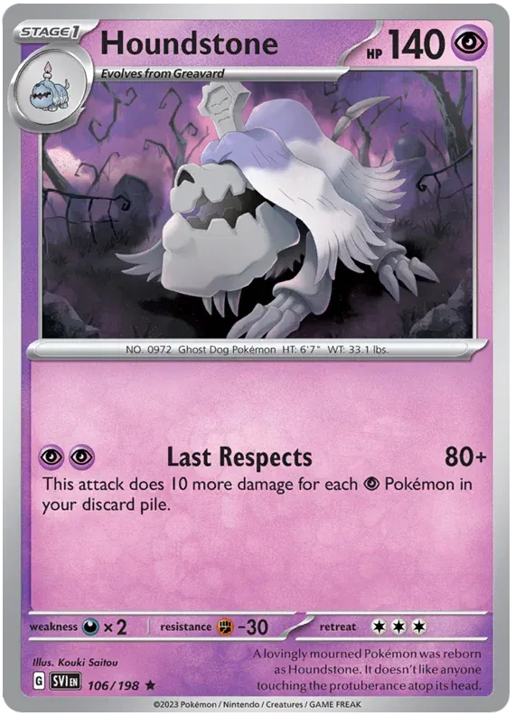 Houndstone 106/198 · Holofoil (Scarlet & Violet Base Set)