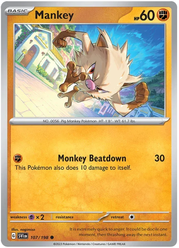 Mankey 107/198 (Scarlet & Violet Base Set)