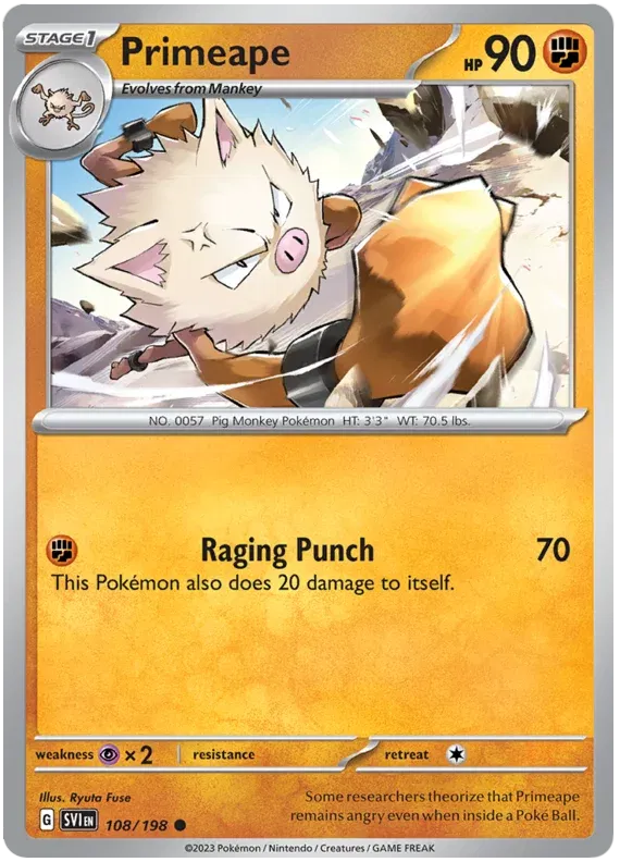 Primeape 108/198 (Scarlet & Violet Base Set)