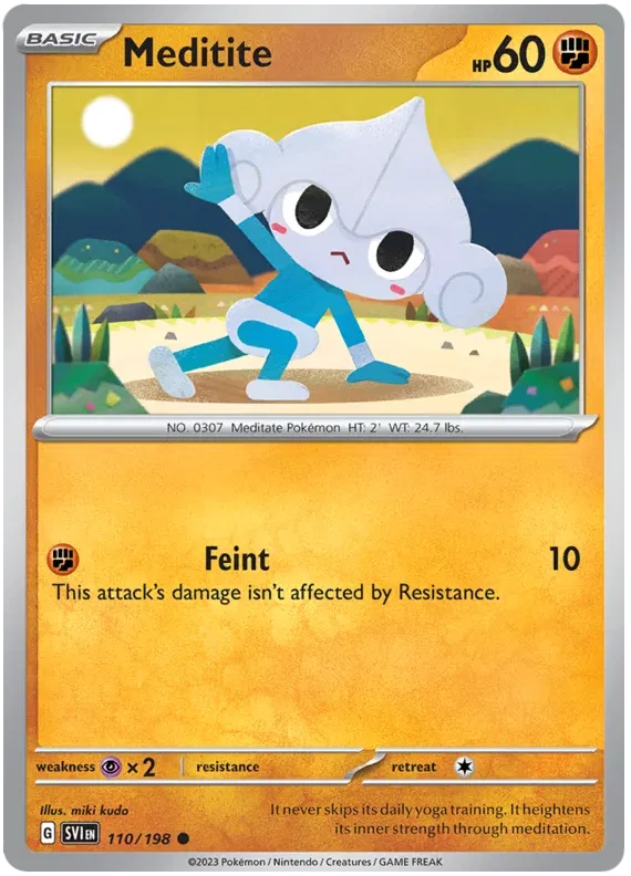 Meditite 110/198 · Reverse Holofoil (Scarlet & Violet Base Set)