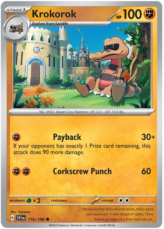 Krokorok [Reverse Holo] #116 Pokemon Scarlet & Violet