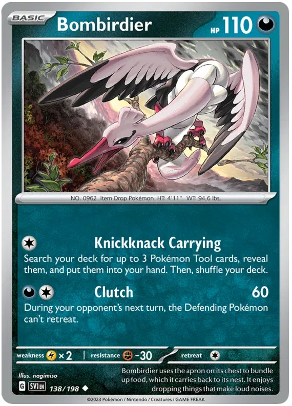 Bombirdier 138/198 · Reverse Holofoil (Scarlet & Violet Base Set)