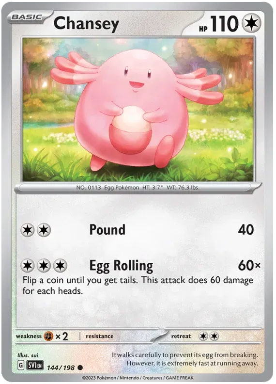 Chansey 144/198 · Reverse Holofoil (Scarlet & Violet Base Set)