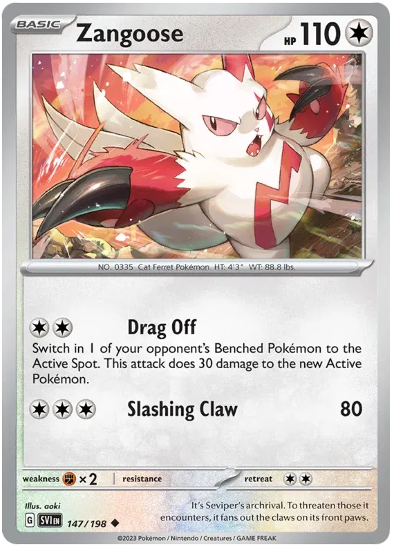 Zangoose 147/198 · Normal (Scarlet & Violet Base Set)