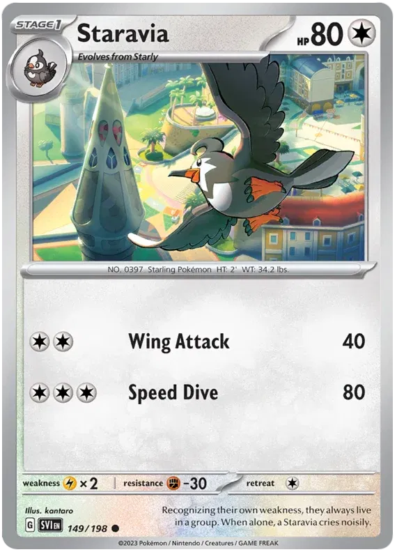 Staravia [Reverse Holo] #149 Pokemon Scarlet & Violet