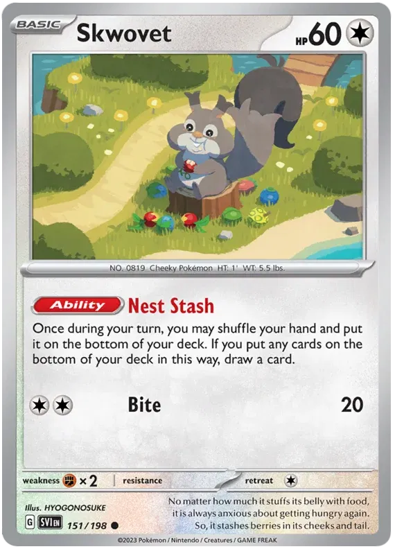 Skwovet 151/198 · Reverse Holofoil (Scarlet & Violet Base Set)