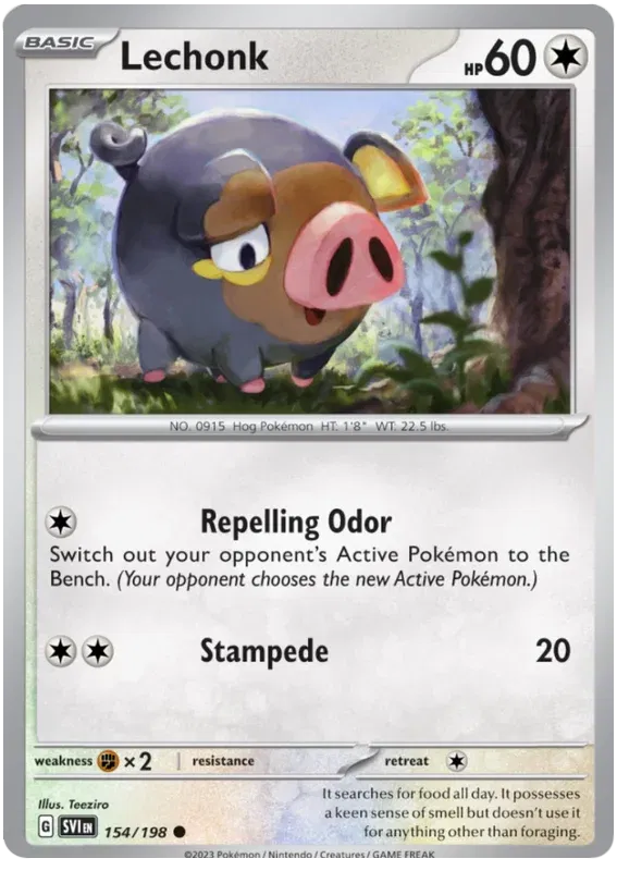 Lechonk 154/198 · Normal (Scarlet & Violet Base Set)