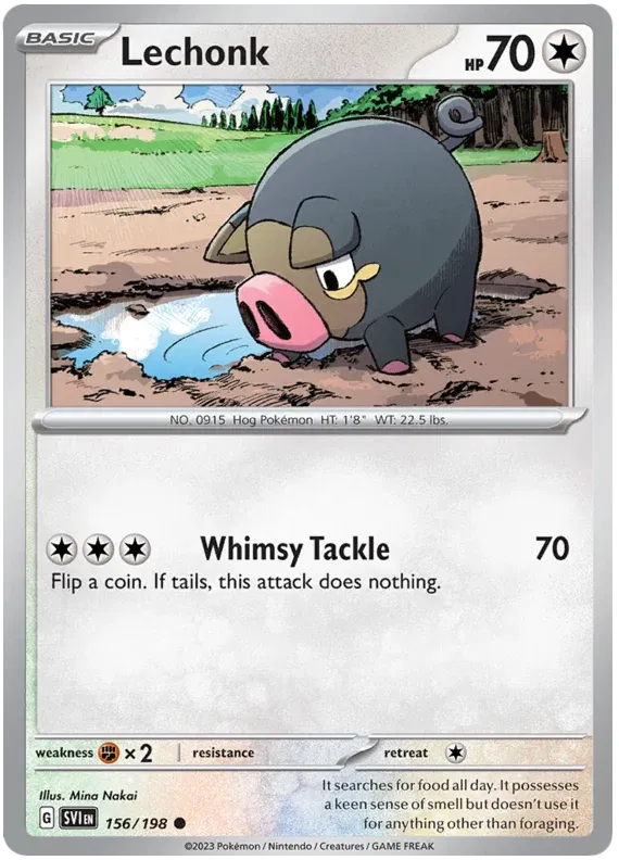 Lechonk 156/198 · Normal (Scarlet & Violet Base Set)