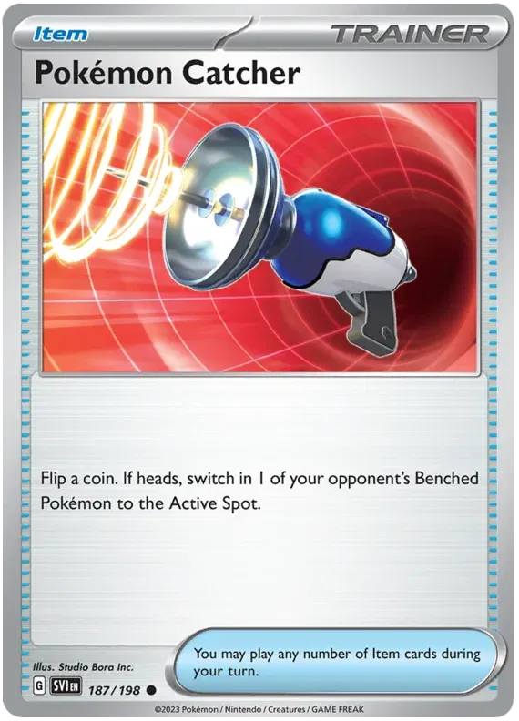 Pokemon Catcher 187/198 · Reverse Holofoil (Scarlet & Violet Base Set)