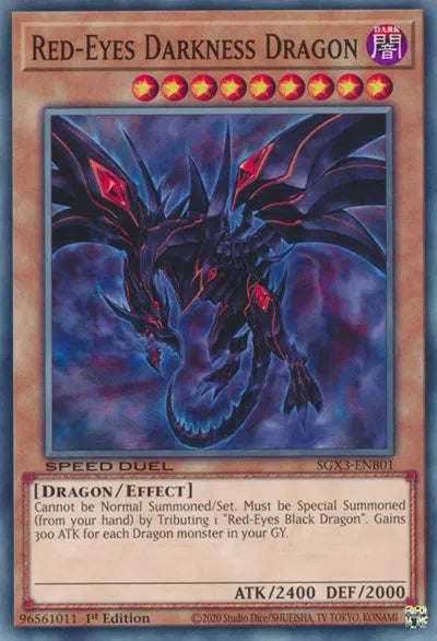 Red-Eyes Darkness Dragon SGX3-ENB01 (Speed Duel GX: Duelists of Shadows)