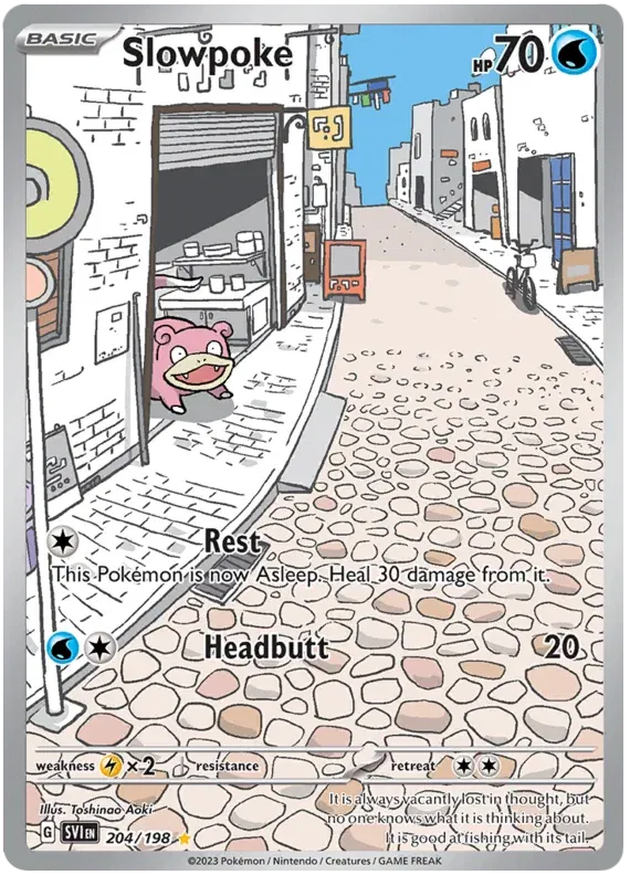 Slowpoke 204/198 -  Scarlet & Violet Base Set - Illustration Rare