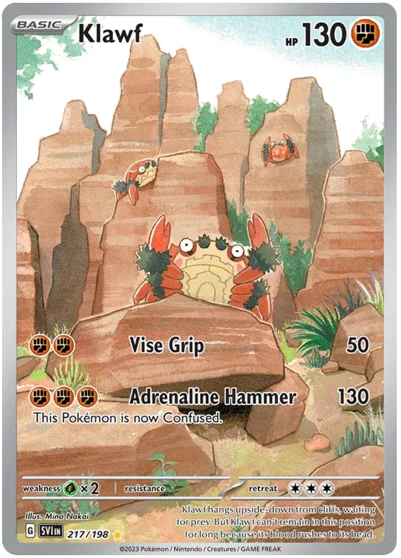 Klawf Scarlet & Violet Base Set Illustration Rare 217/198