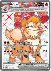 Arcanine ex 224/198 (Scarlet & Violet Base Set)