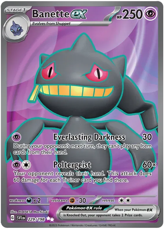 Banette ex Scarlet & Violet Base Set Ultra Rare 229/198