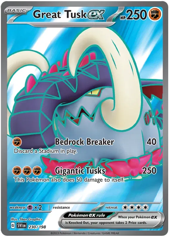 Great Tusk ex 230/198 (Scarlet & Violet Base Set)
