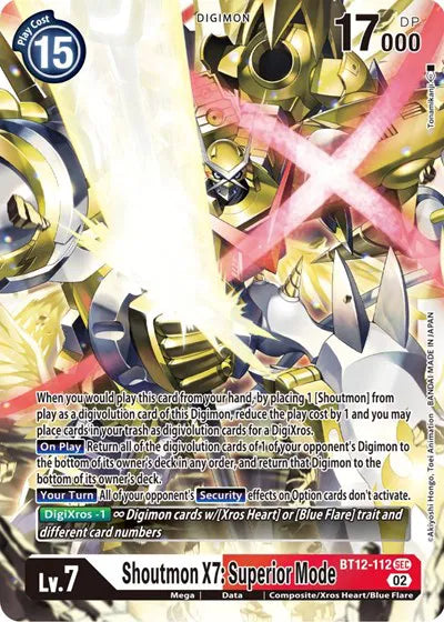 Shoutmon X7: Superior Mode BT12-112 SEC (Across Time)