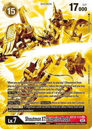 Shoutmon X7: Superior Mode (Alternate Art) (Gold) BT12-112 SEC (Across Time)