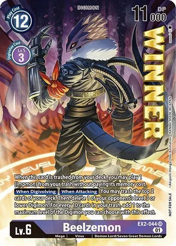 Beelzemon (April 2023 Beelzemon Special) EX2-044 SR (Starter Deck 14: Beelzemon Advanced Deck Set Pre-Release Cards)