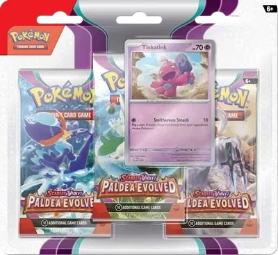 Paldea Evolved 3 Pack Blister [Tinkatink]