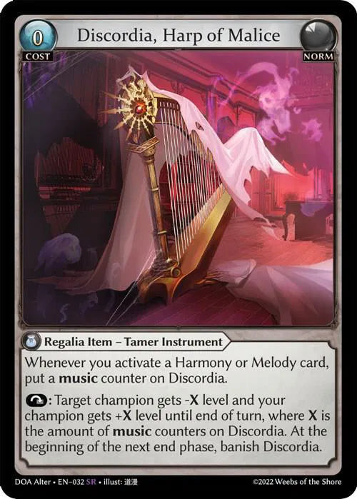 Discordia, Harp of Malice 032 · Normal (Dawn of Ashes Alter Edition)