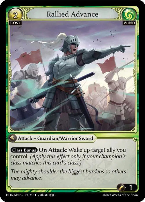 Rallied Advance 218 · Foil (Dawn of Ashes Alter Edition)