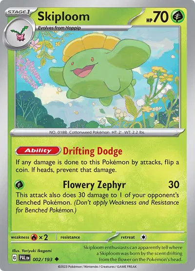 Skiploom 002/193 · Normal (Paldea Evolved)