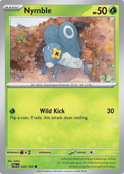 Nymble 020/193 · Reverse Holofoil (Paldea Evolved)