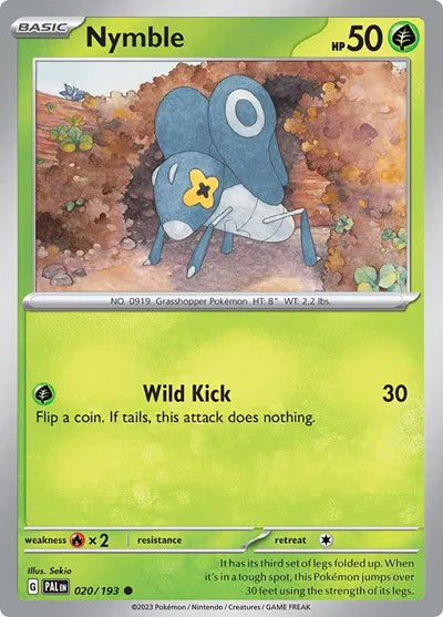 Nymble 020/193 · Reverse Holofoil (Paldea Evolved)