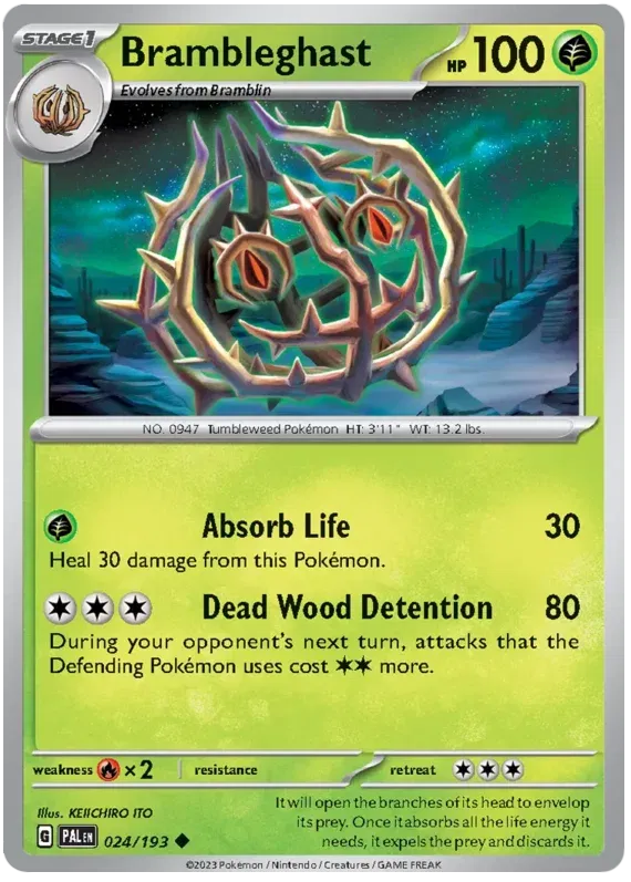 Brambleghast 024/193 · Reverse Holofoil (Paldea Evolved)