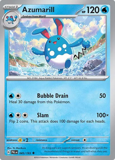 Azumarill 045/193 · Reverse Holofoil (Paldea Evolved)