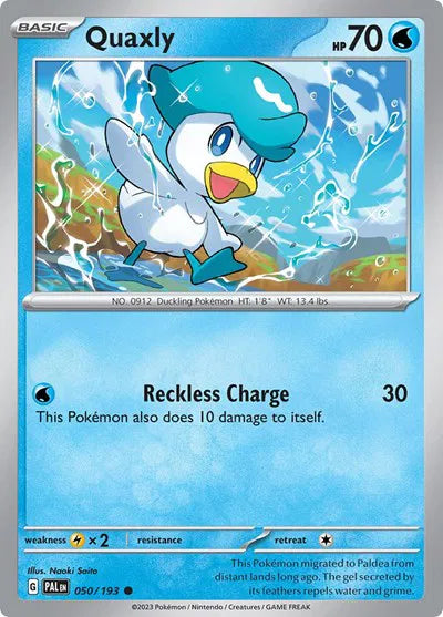 Quaxly 050/193 · Normal (Paldea Evolved)