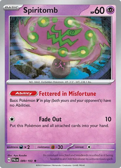 Spiritomb 089/193 · Holofoil (Paldea Evolved)