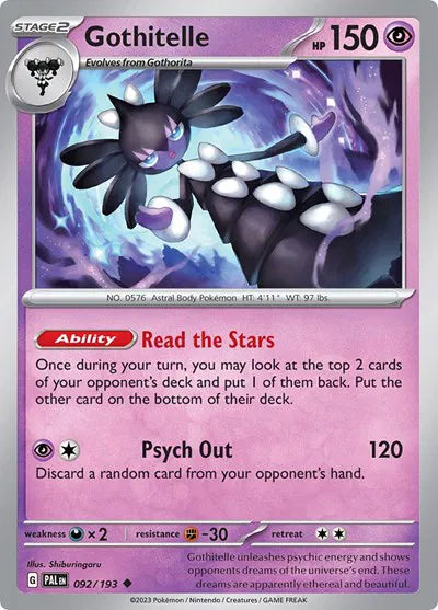 Gothitelle 092/193 · Normal (Paldea Evolved)