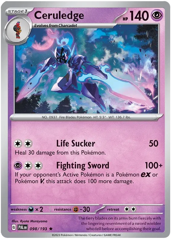 Ceruledge 098/193 · Holofoil (Paldea Evolved)