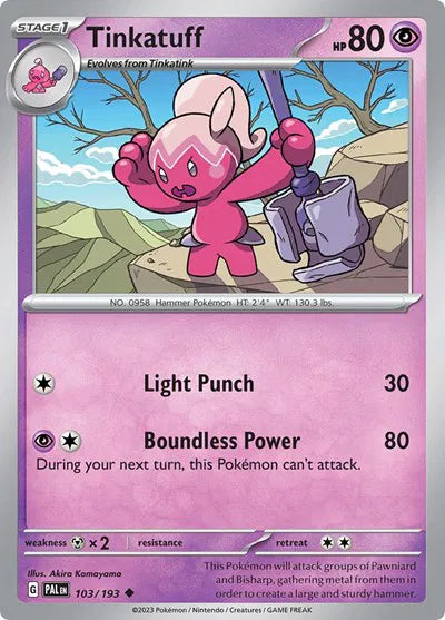 Tinkatuff 103/193 · Reverse Holofoil (Paldea Evolved)